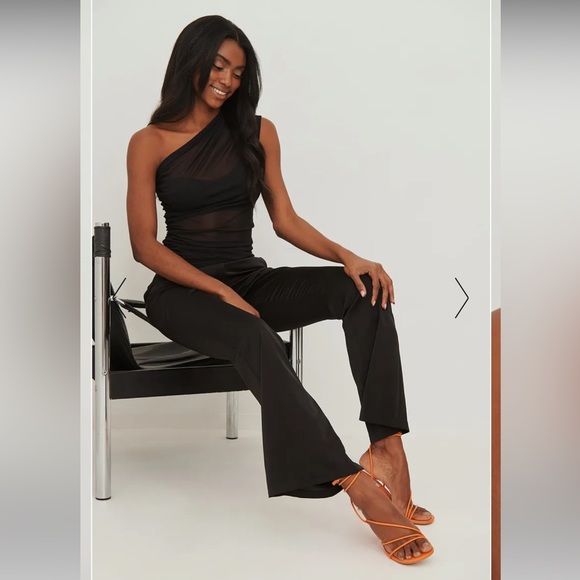 NWT One Shoulder Mesh Top - Picture 7 of 9